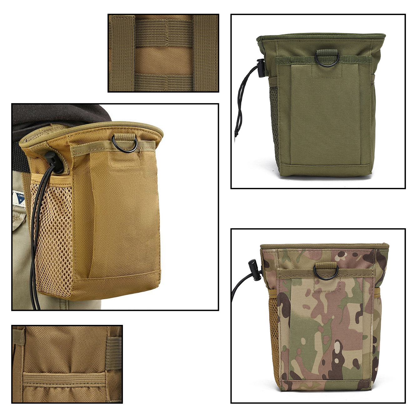 Outdoor Hunting Belt - Sac MOLLE camouflage 3-5L, sac de
