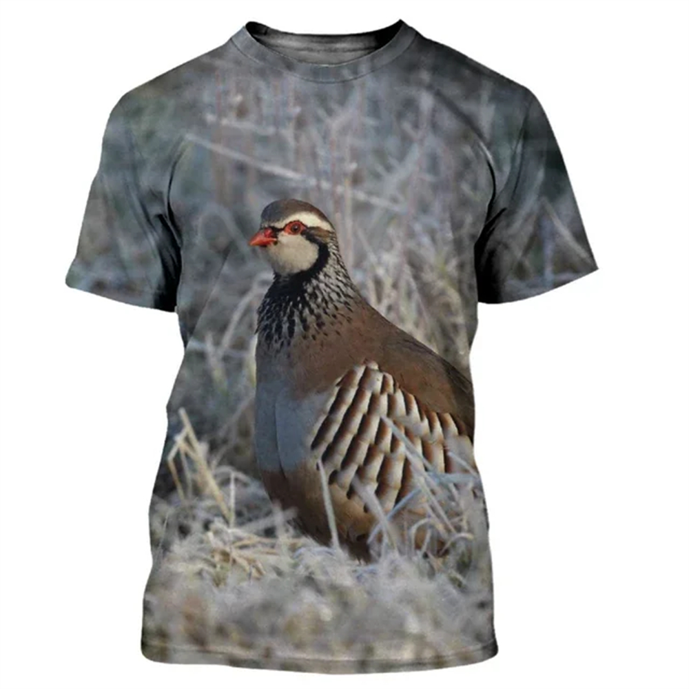 Hunting Quail - Été animaux caille impression 3D T-Shirt
