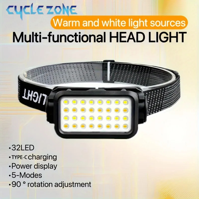 Outdoor Hunting Supplies Inc - Lampe frontale rechargeable avec 32 LED,