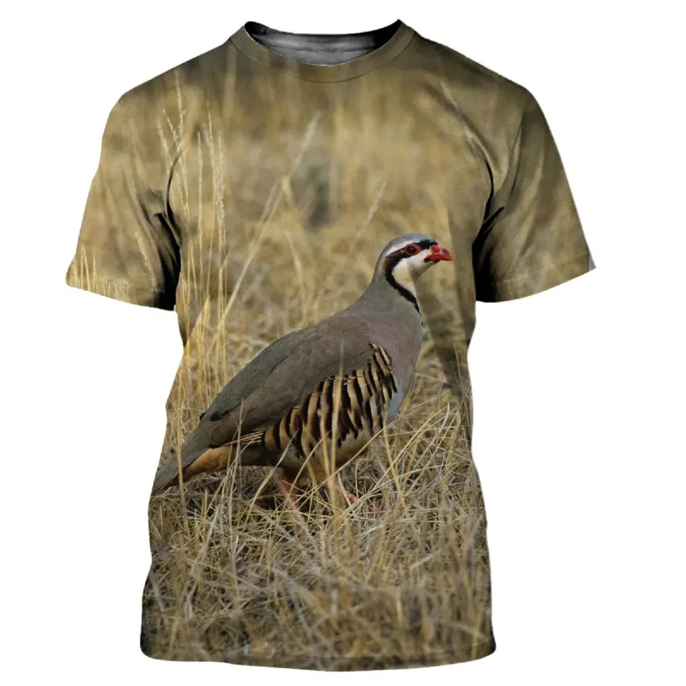 Hunting Quail - Nouveau T-shirt Homme Col Rond Imprimé