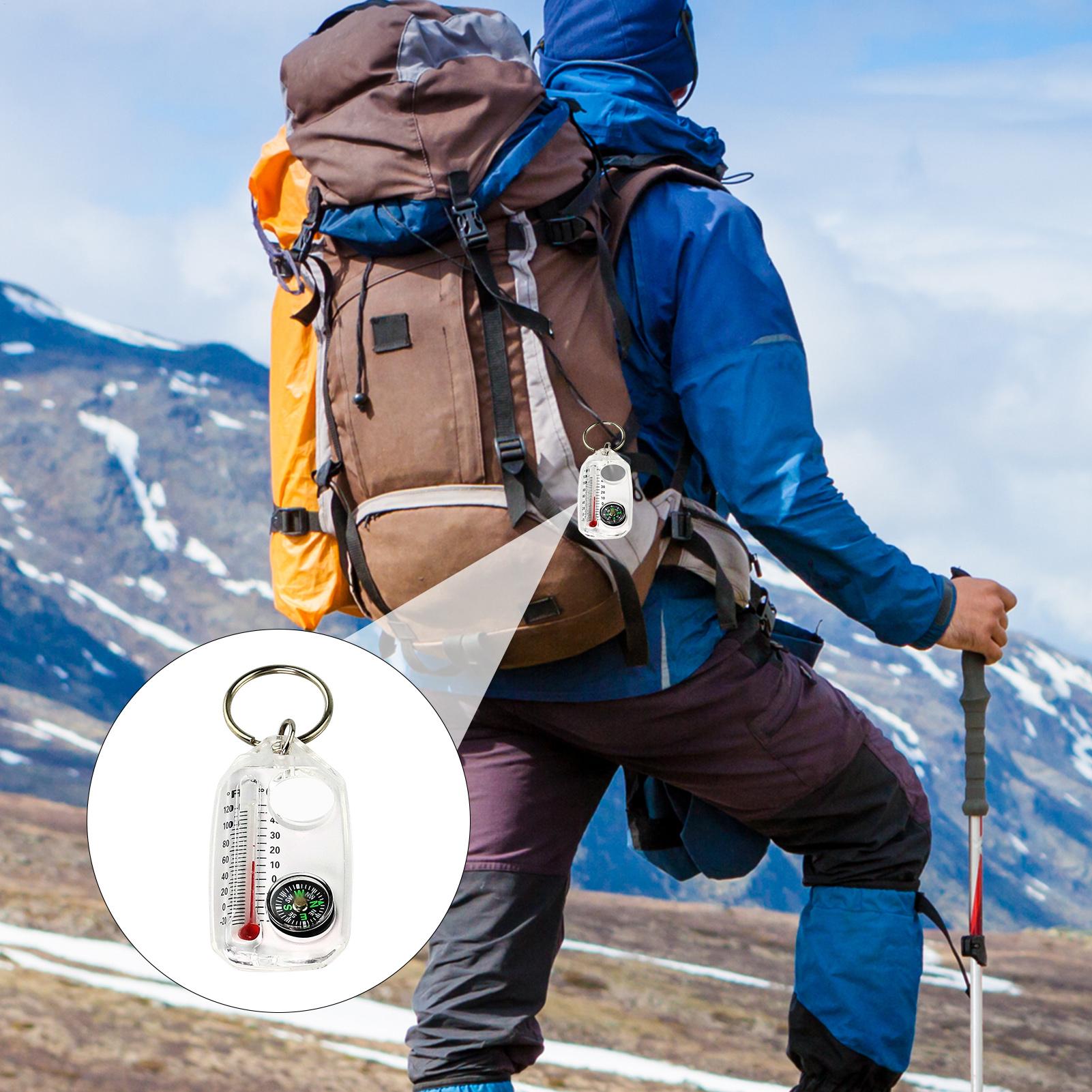Outdoor Hunting Guide - Boussole Thermomètre Portable d'Extérieur avec Porte-clés