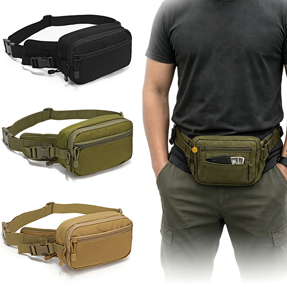 Outdoor Hunting Fabric - Sac banane tactique en tissu Oxford