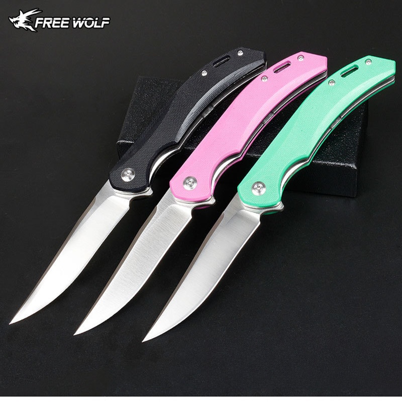 Hunting Camp Outdoor Kitchen - Free Wolf FW11 D2 couteau à