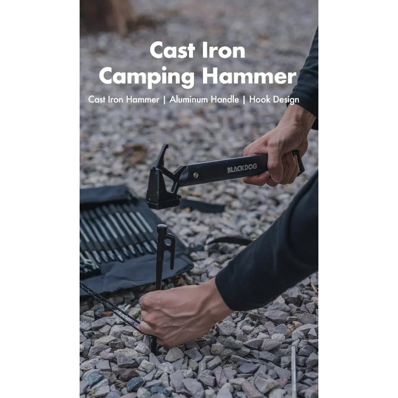 Outdoor Hunting Dog Supply - Marteau de camping BLACKDOG, outil tactique
