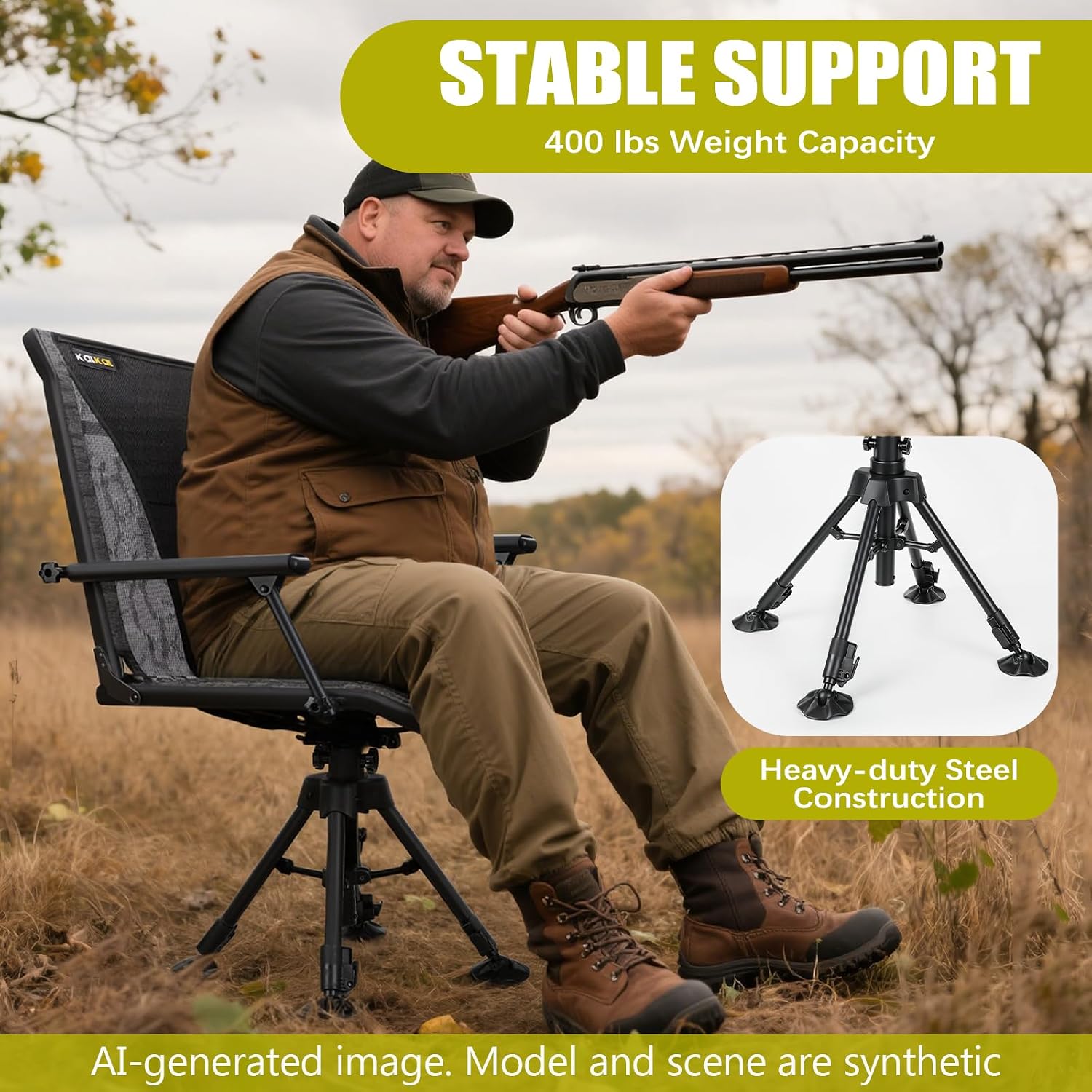 Chaise de chasse pivotante sil - Hunting And Fishing Outdoor Chairs avis et prix