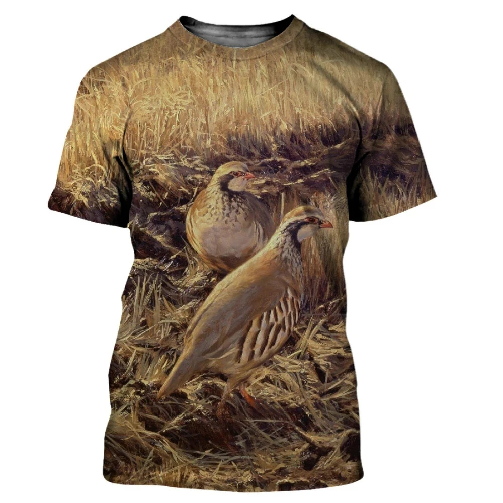 Nouveau T-shirt Homme Col Rond - Hunting Quail avis et prix