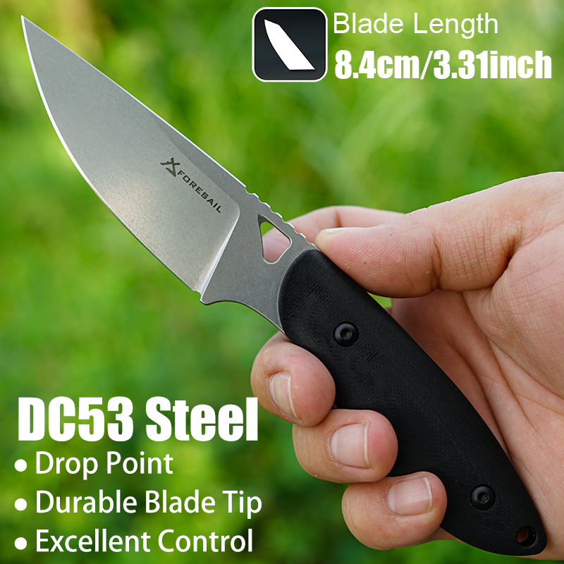 Couteau fixe en acier DC53 ave - Hunting Camp Outdoor Kitchen avis et prix