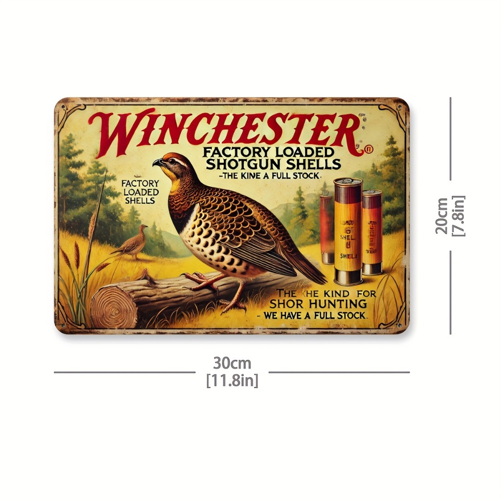 Plaque murale vintage en métal - Hunting Quail avis et prix