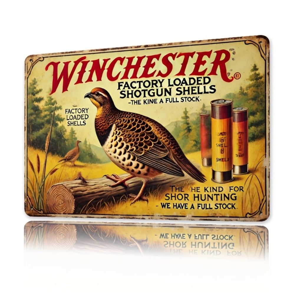 Plaque murale vintage en métal - Hunting Quail avis et prix