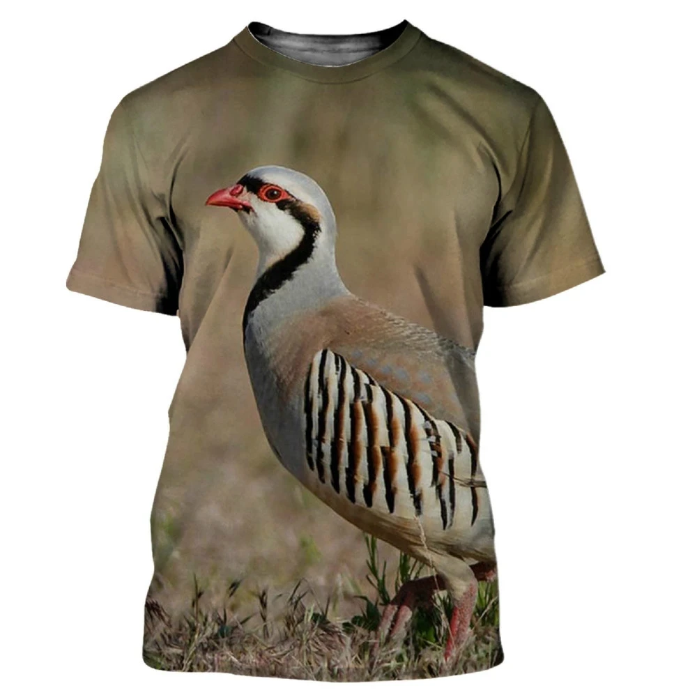 Nouveau T-shirt décontracté à  - Hunting Quail avis et prix