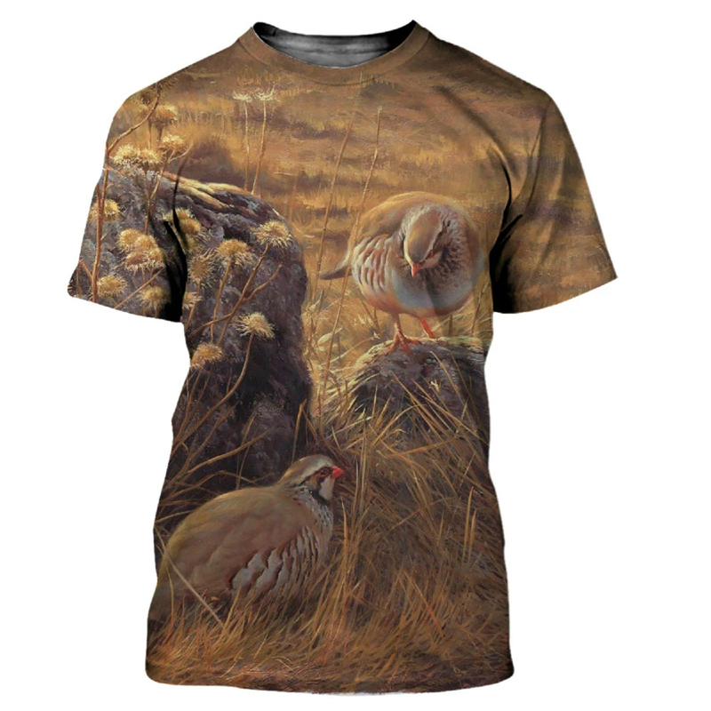 T-shirt imprimé 3D Animal Quai - Hunting Quail avis et prix