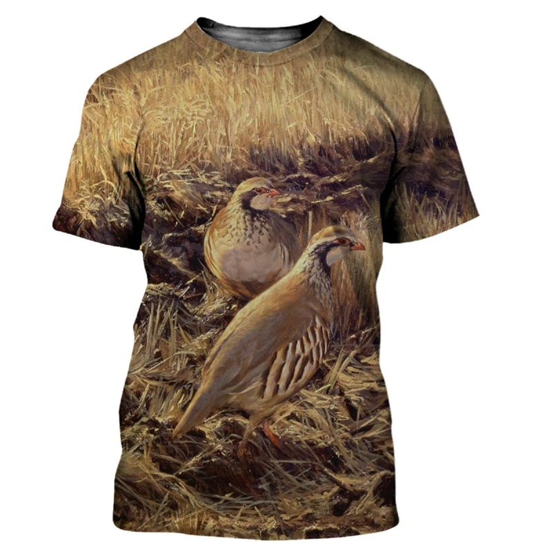 T-shirt imprimé 3D Animal Quai - Hunting Quail avis et prix